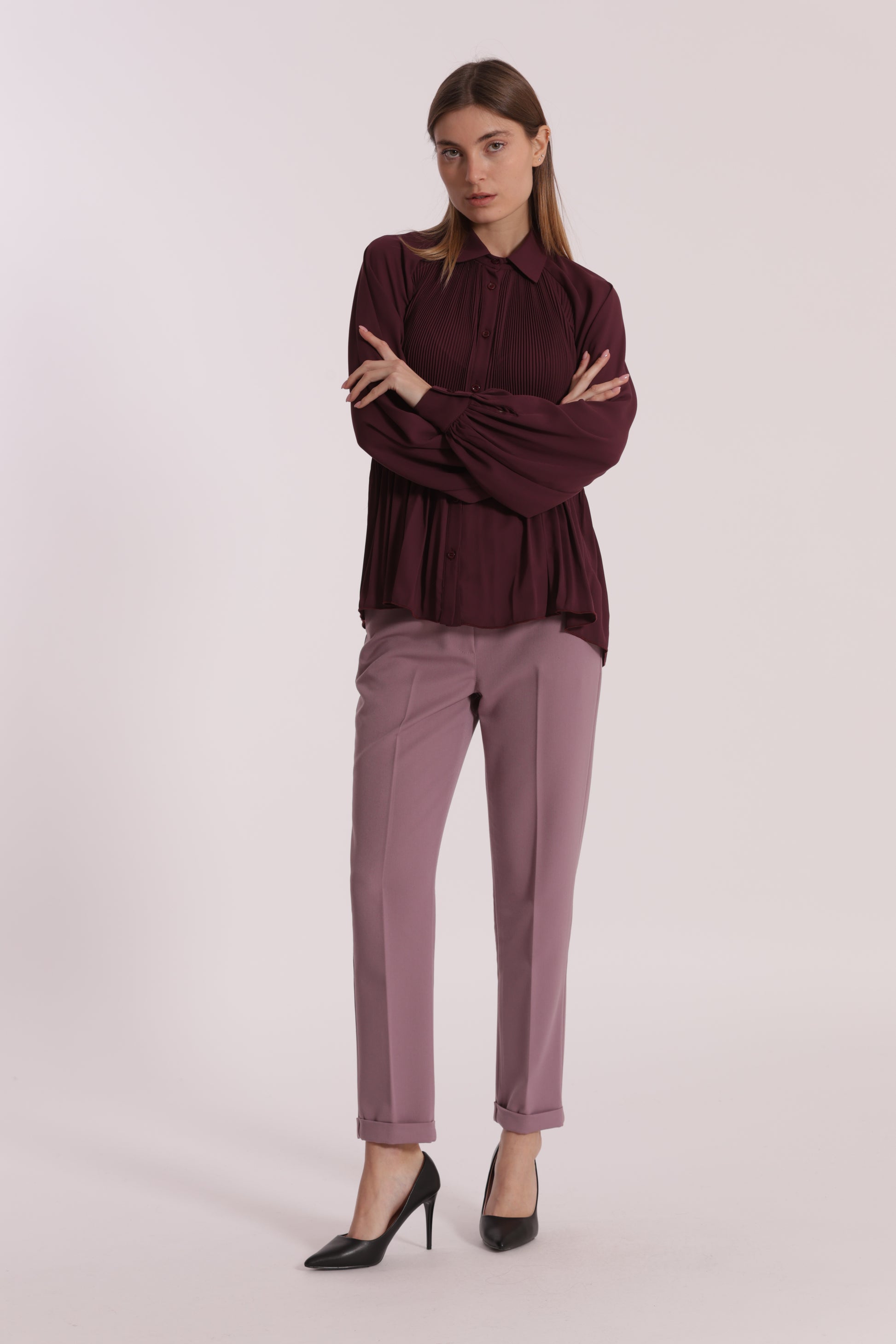 PANTALONE SIGARETTA IN POLYVISCOSA