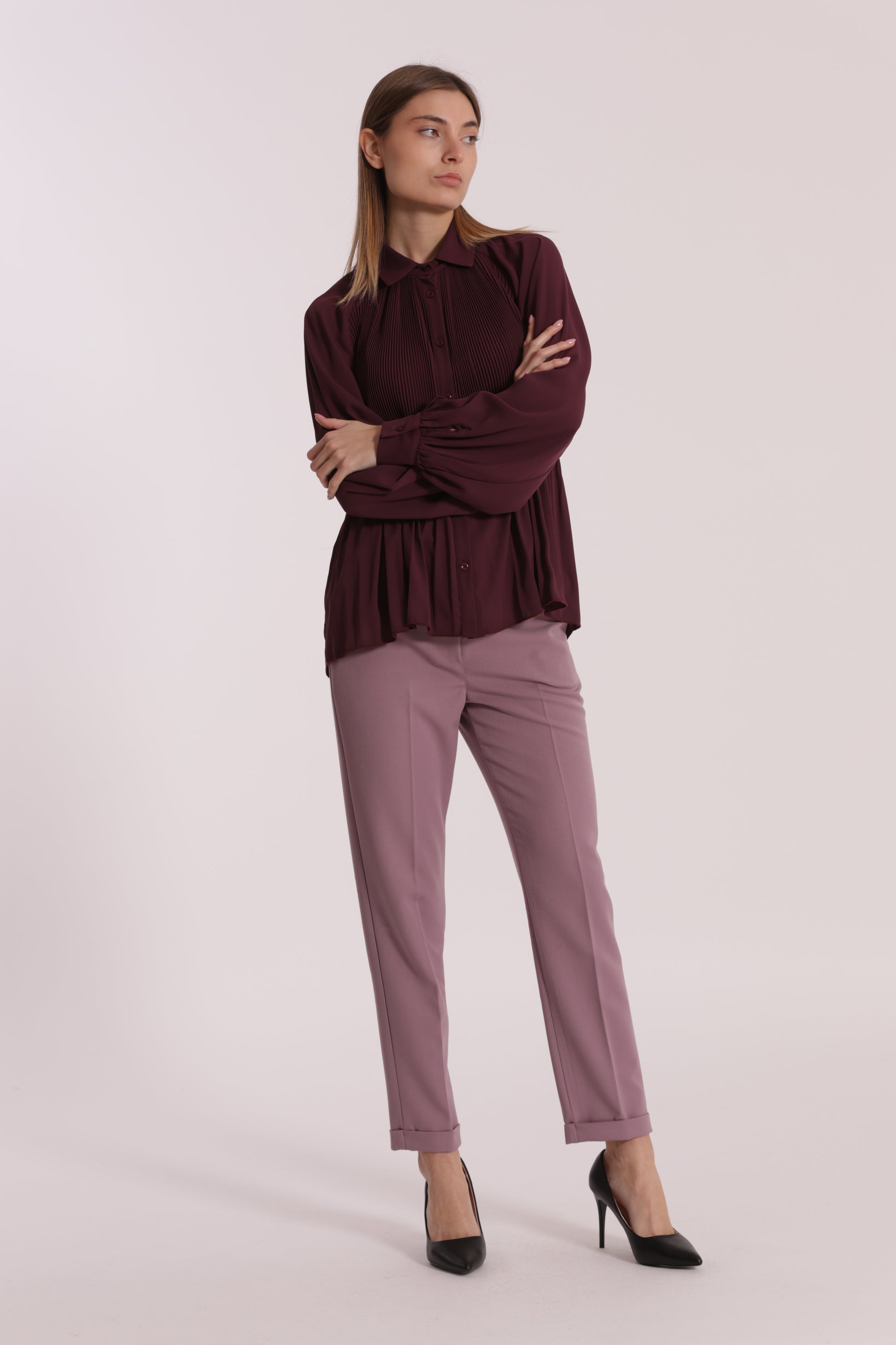 PANTALONE SIGARETTA IN POLYVISCOSA