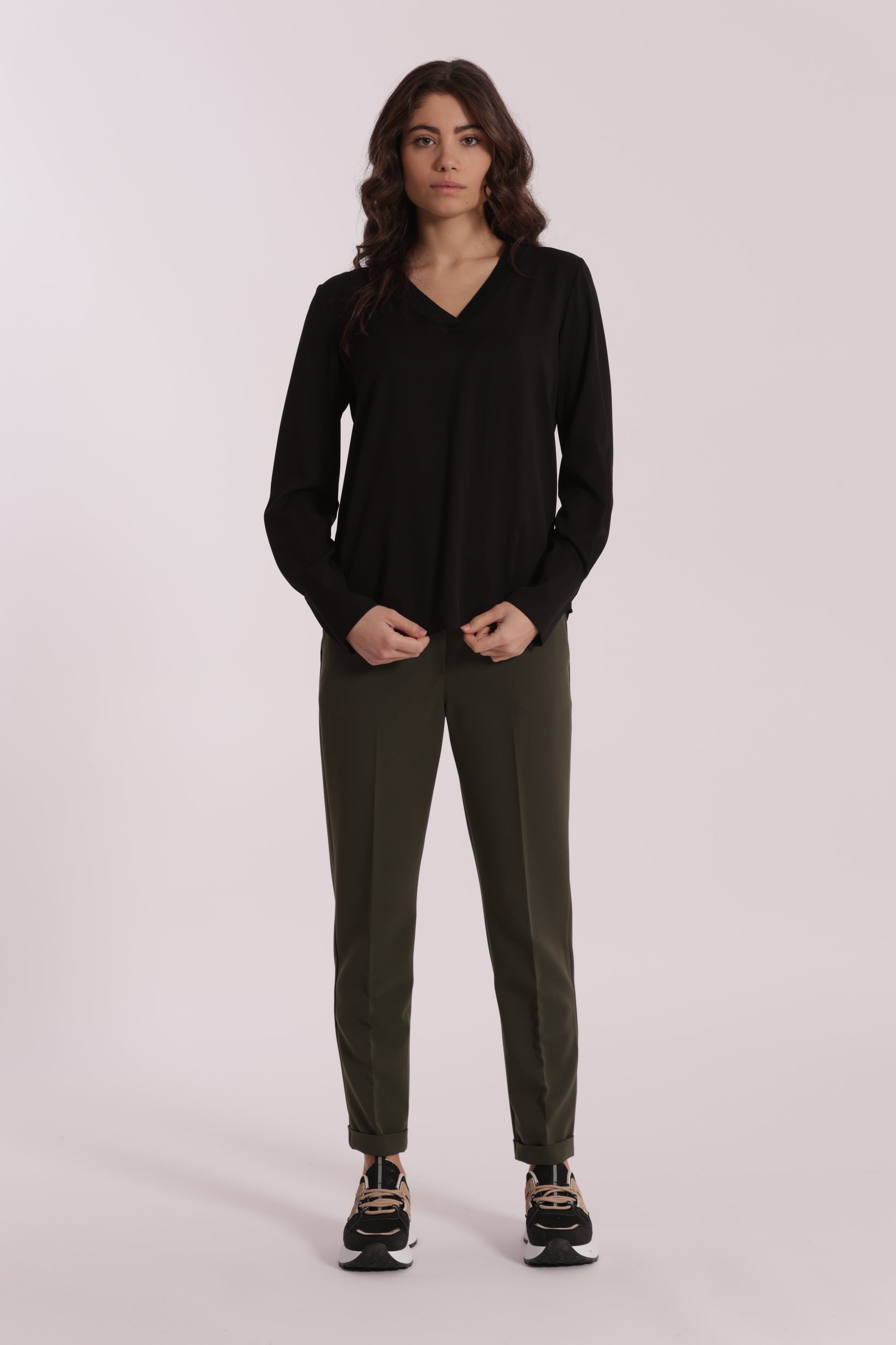 PANTALONE SIGARETTA IN POLYVISCOSA