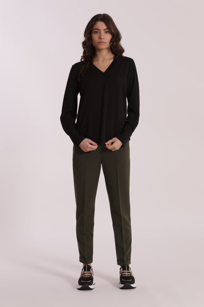 PANTALONE SIGARETTA IN POLYVISCOSA