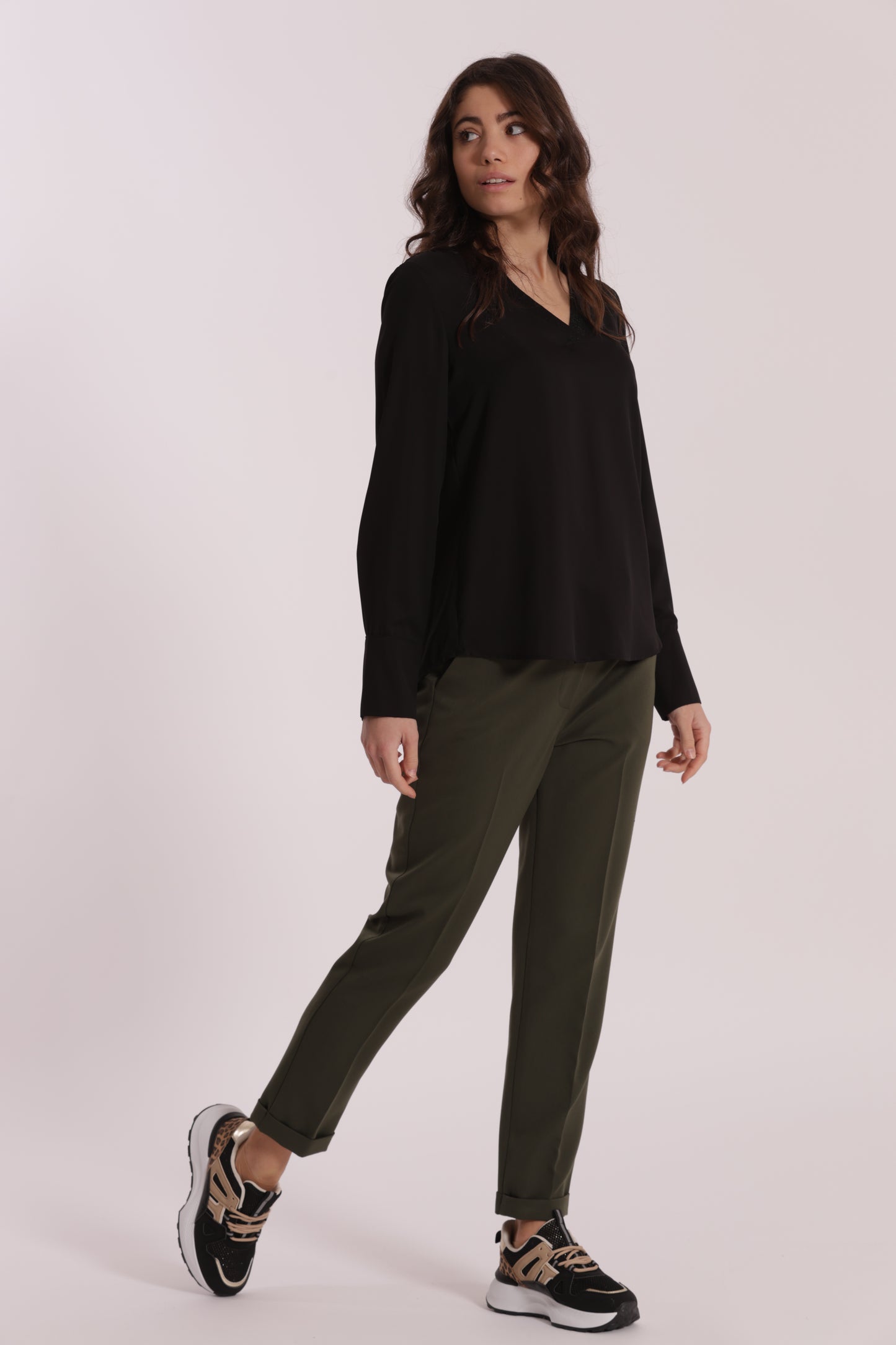 PANTALONE SIGARETTA IN POLYVISCOSA