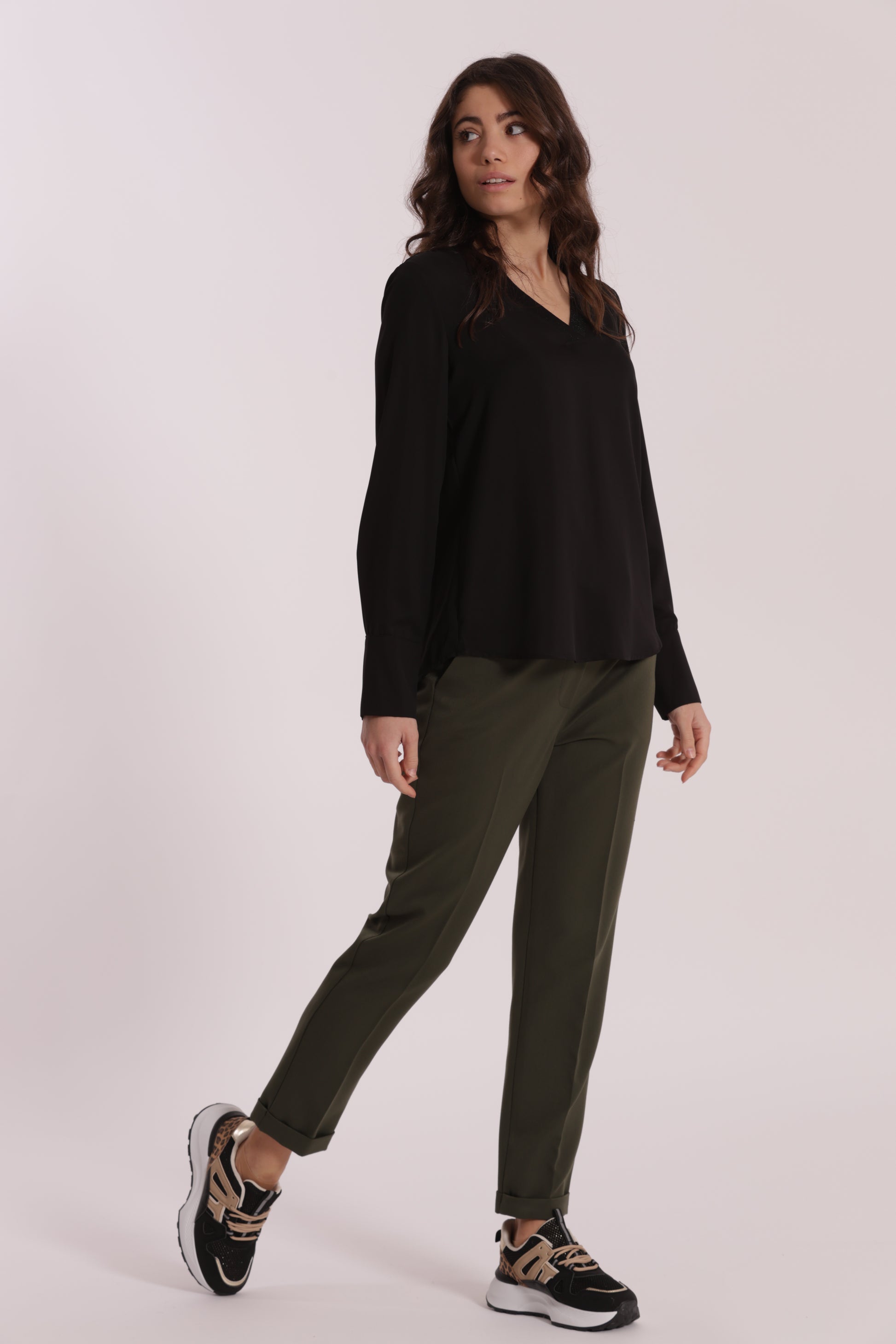 PANTALONE SIGARETTA IN POLYVISCOSA