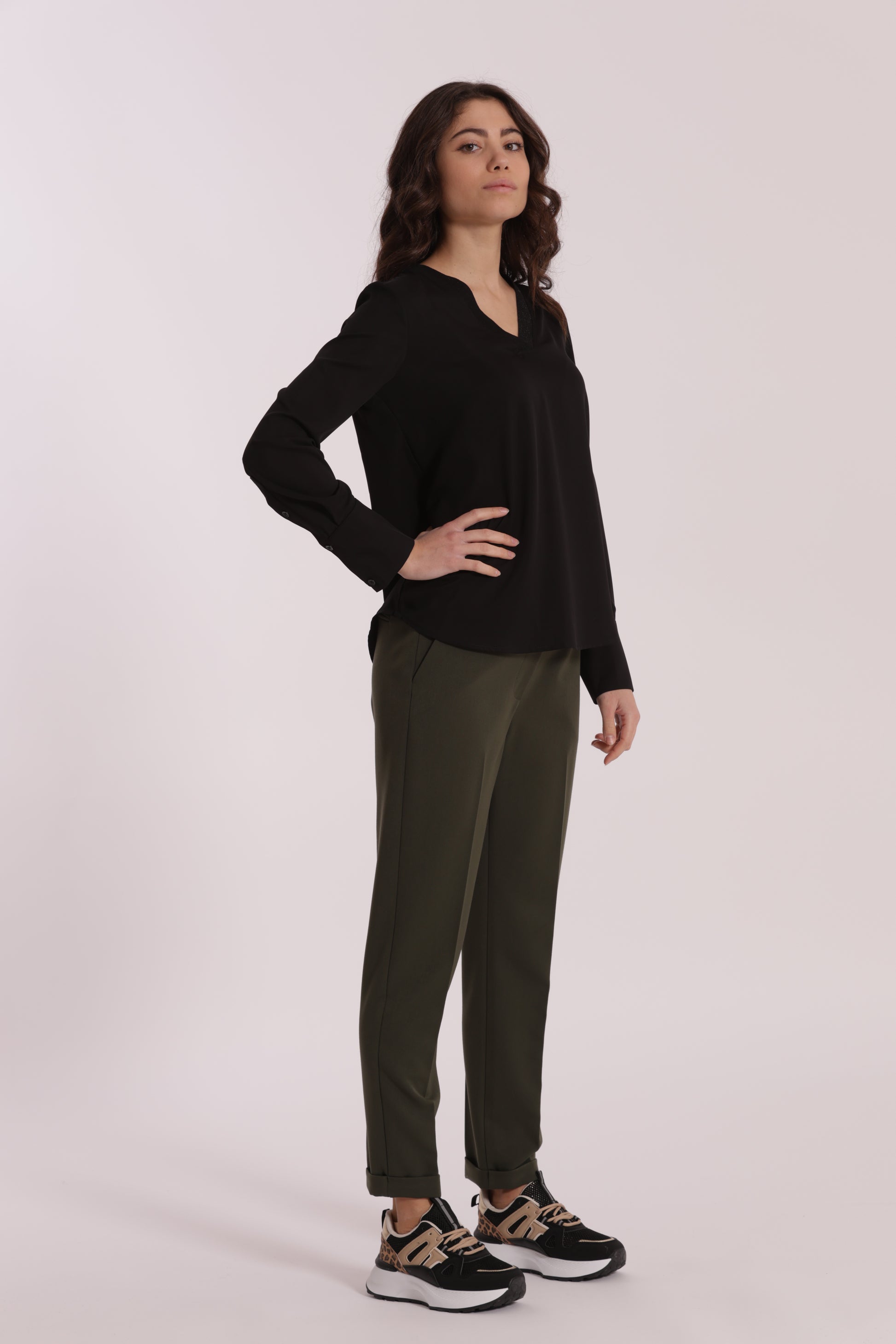 PANTALONE SIGARETTA IN POLYVISCOSA