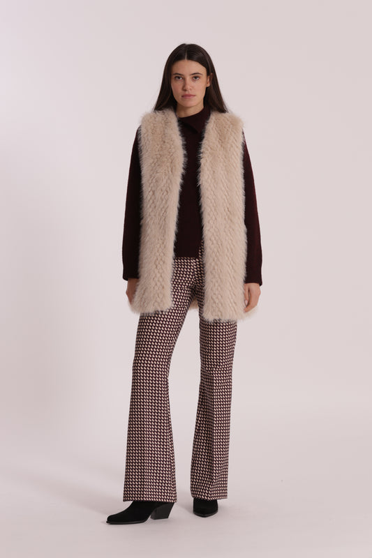 PANTALONE FLARE IN TECNICO FANTASIA GEO