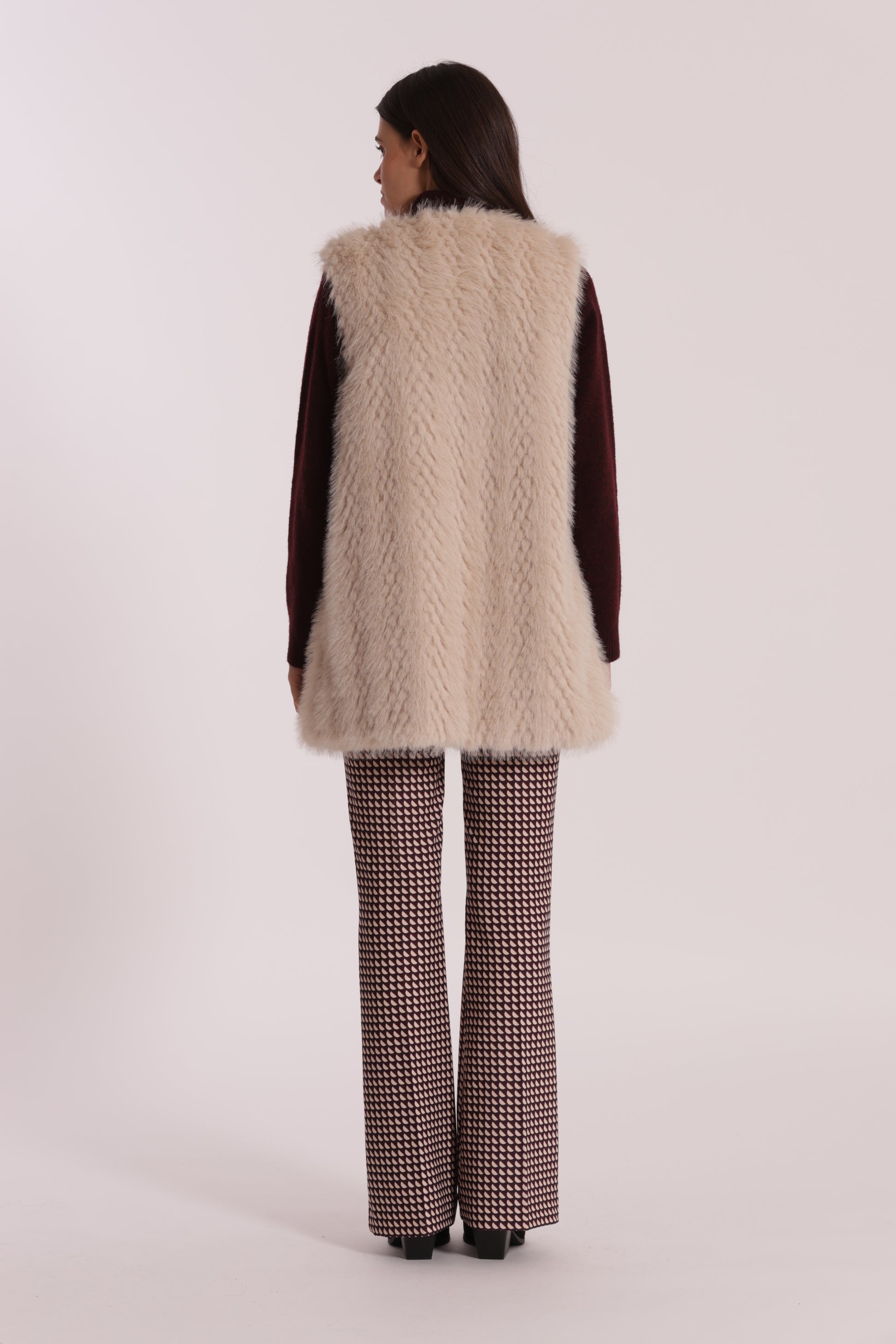 PANTALONE FLARE IN TECNICO FANTASIA GEO