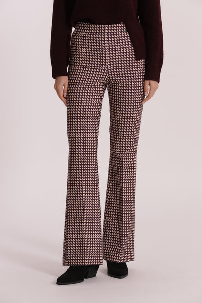 PANTALONE FLARE IN TECNICO FANTASIA GEO