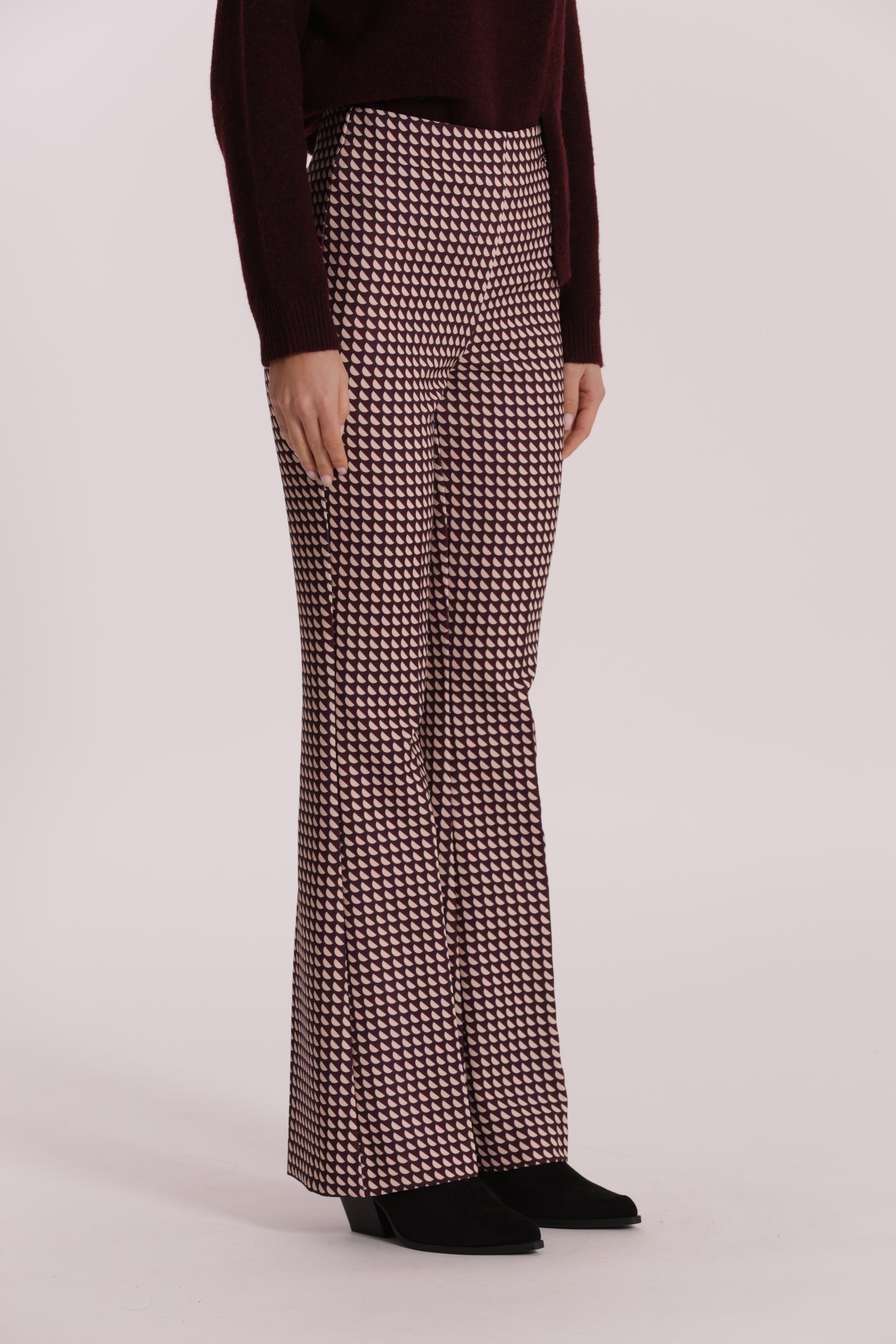 PANTALONE FLARE IN TECNICO FANTASIA GEO