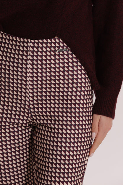 PANTALONE FLARE IN TECNICO FANTASIA GEO