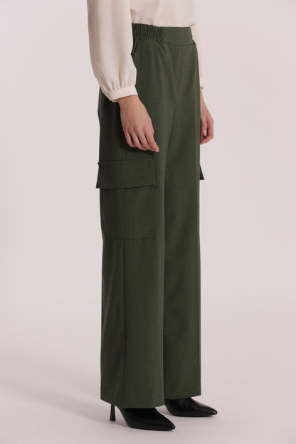 PANTALONE PALAZZO IN TESSUTO FIAMMATO