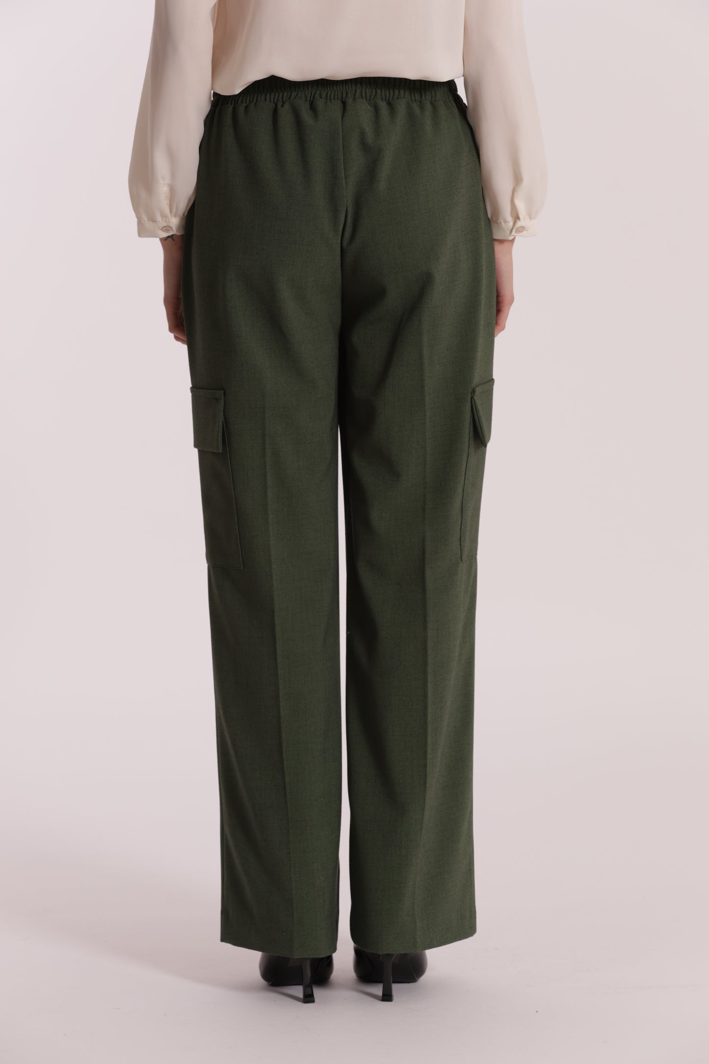PANTALONE PALAZZO IN TESSUTO FIAMMATO
