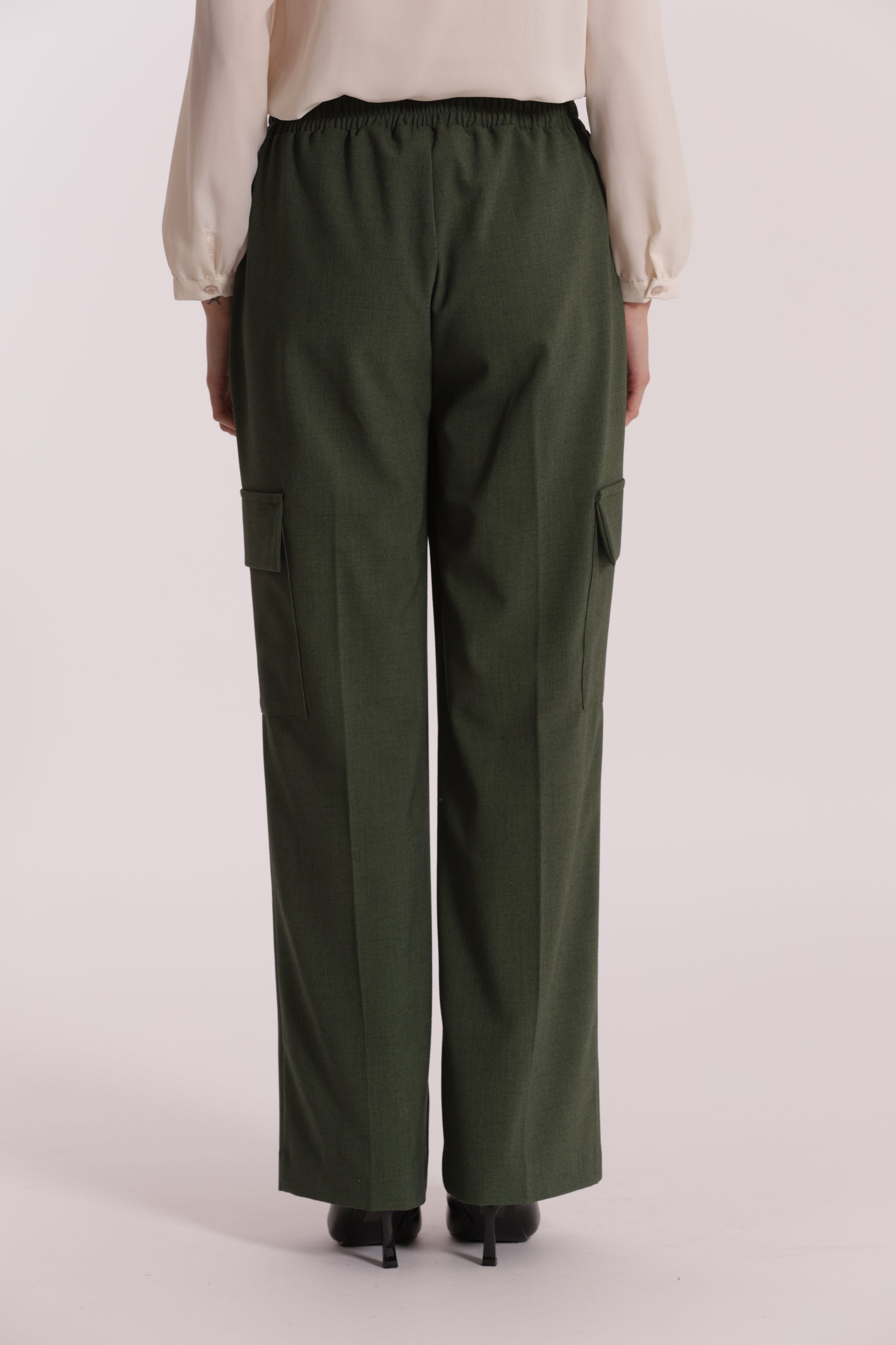 PANTALONE PALAZZO IN TESSUTO FIAMMATO