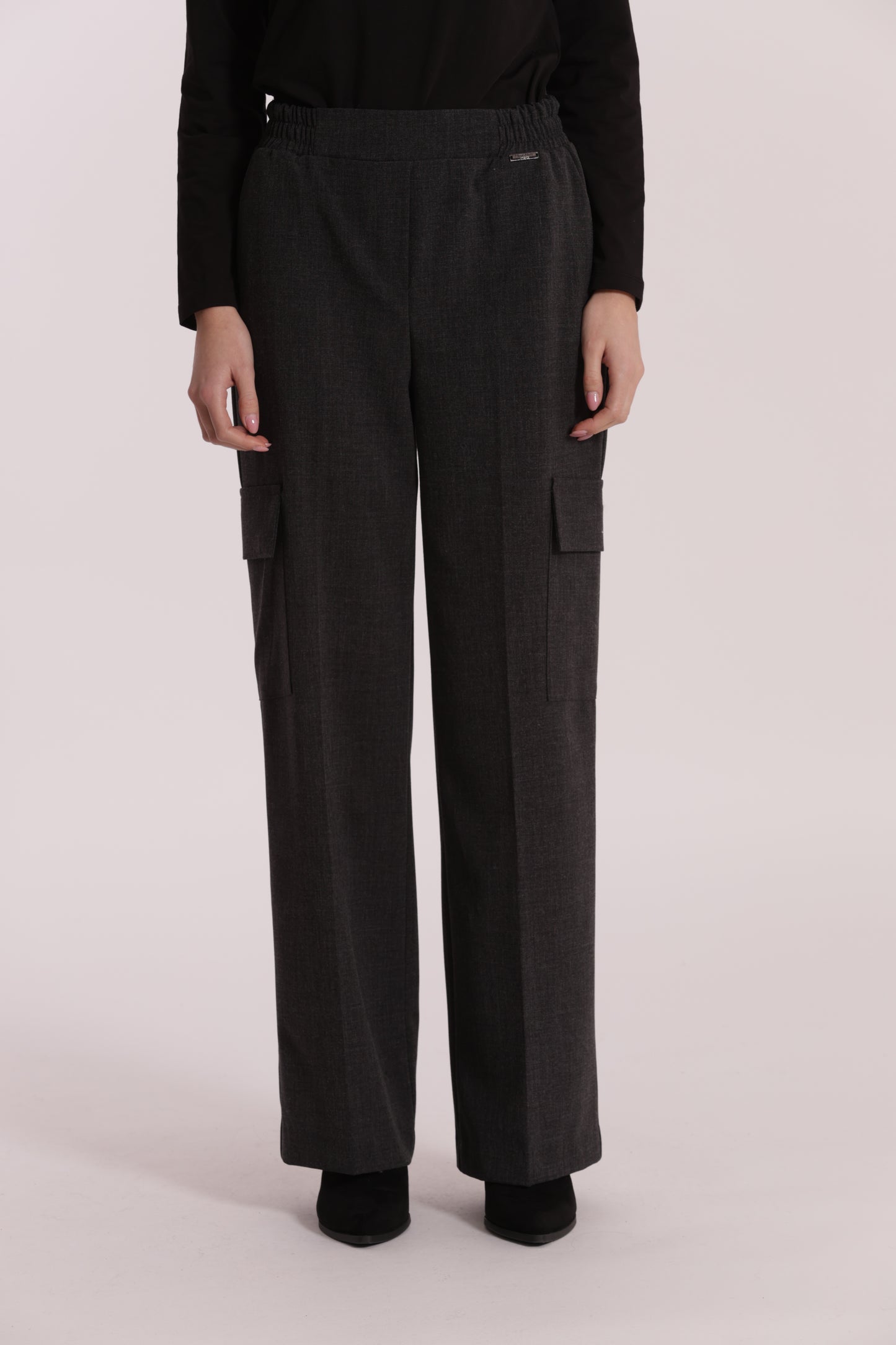 PANTALONE PALAZZO IN TESSUTO FIAMMATO