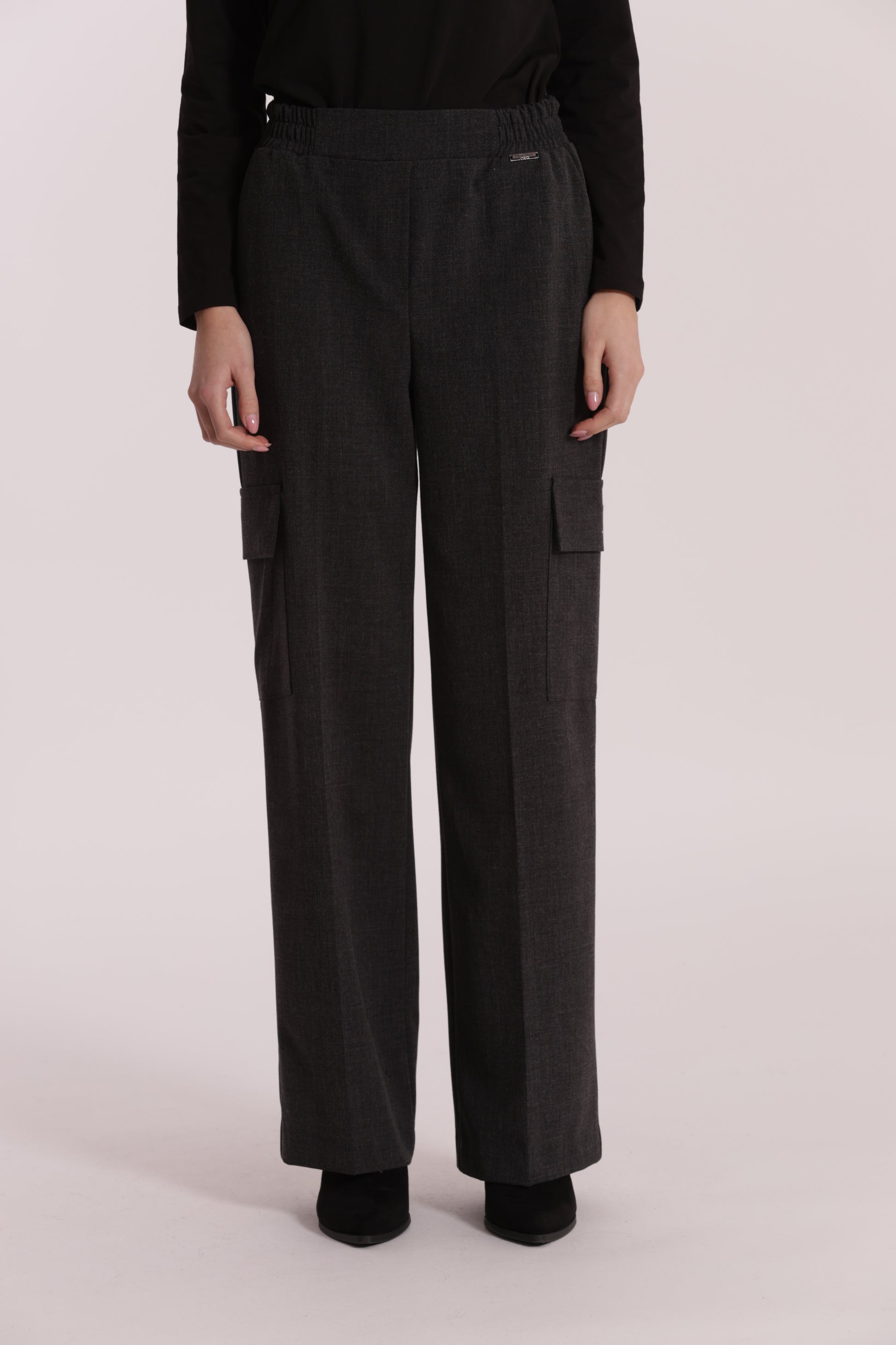 PANTALONE PALAZZO IN TESSUTO FIAMMATO