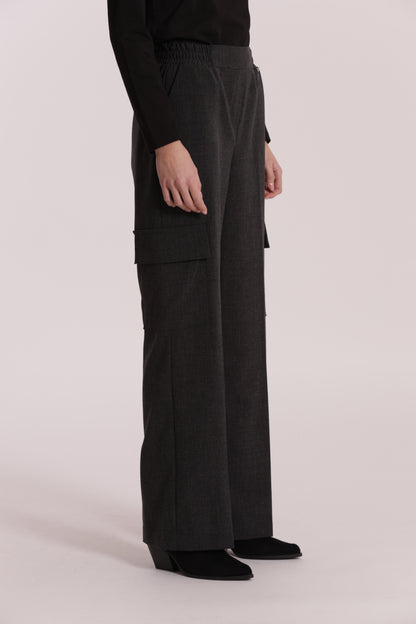 PANTALONE PALAZZO IN TESSUTO FIAMMATO