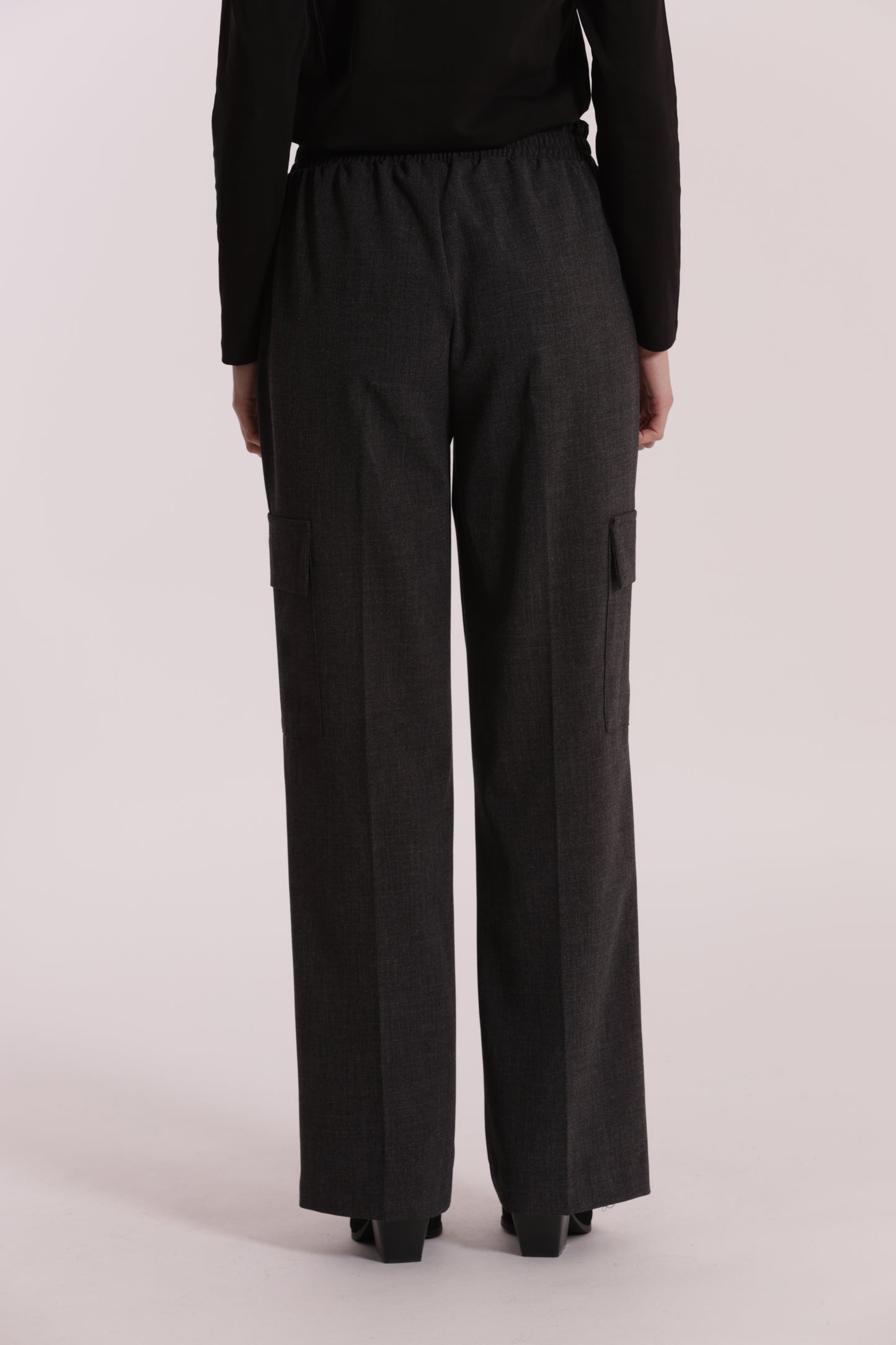 PANTALONE PALAZZO IN TESSUTO FIAMMATO