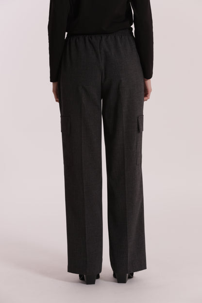 PANTALONE PALAZZO IN TESSUTO FIAMMATO