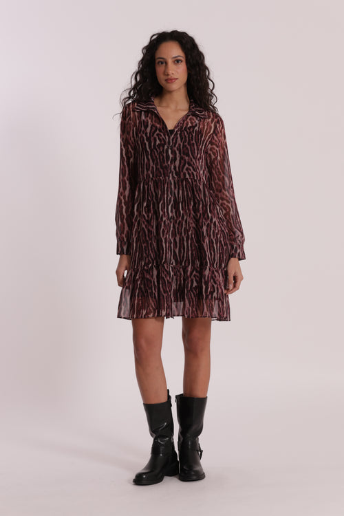 ABITO CORTO A BALZE FANTASIA ANIMALIER