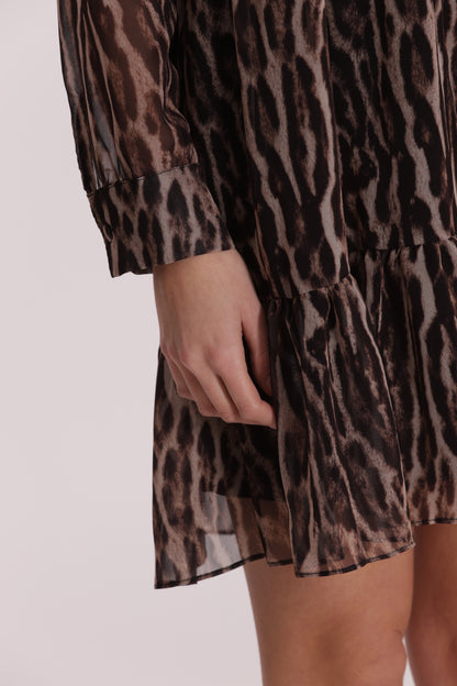 ABITO CORTO A BALZE FANTASIA ANIMALIER