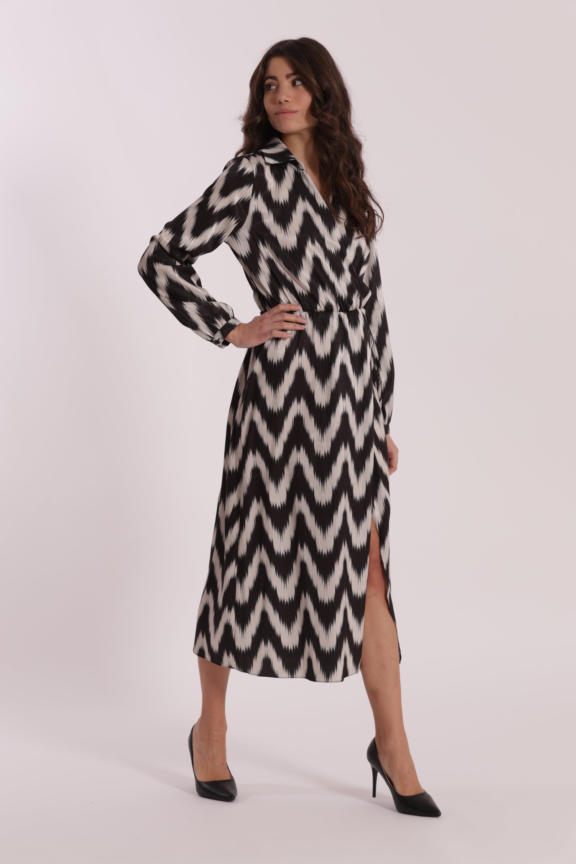 ABITO LUNGO FANTASIA CHEVRON