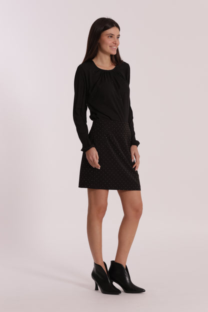 GONNA CORTA CON APPLICAZIONE DI STRASS