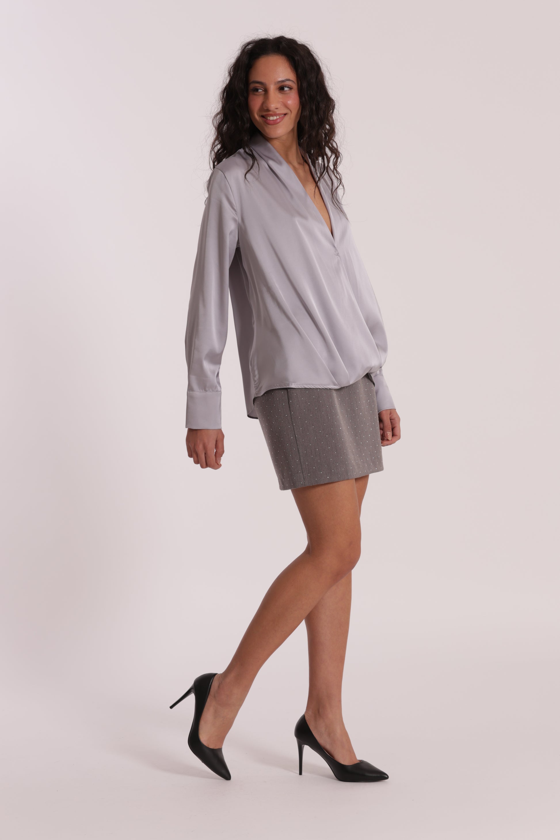 GONNA CORTA CON APPLICAZIONE DI STRASS