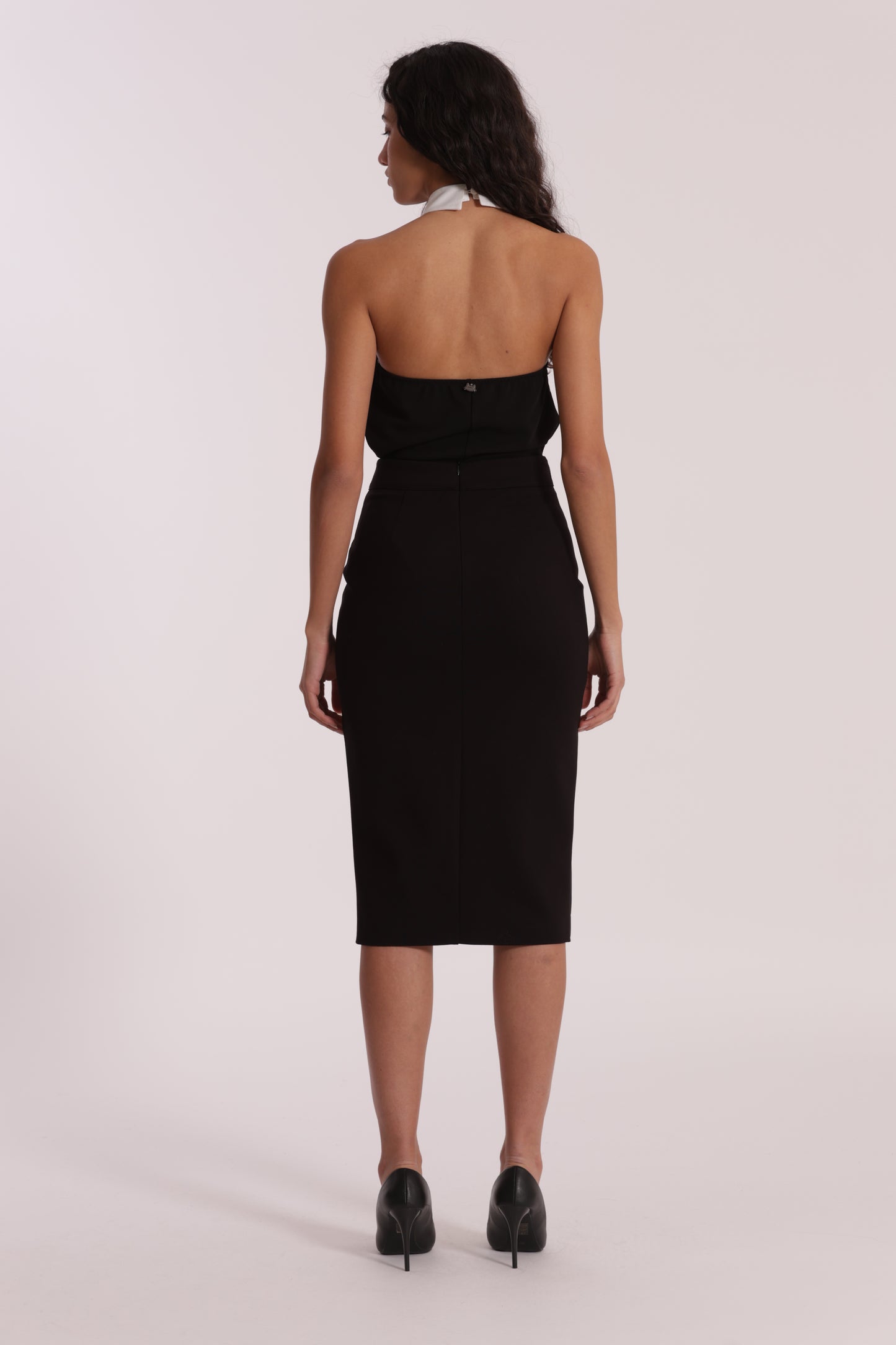 GONNA A TUBINO CON DETTAGLI IN SIMIL PELLE