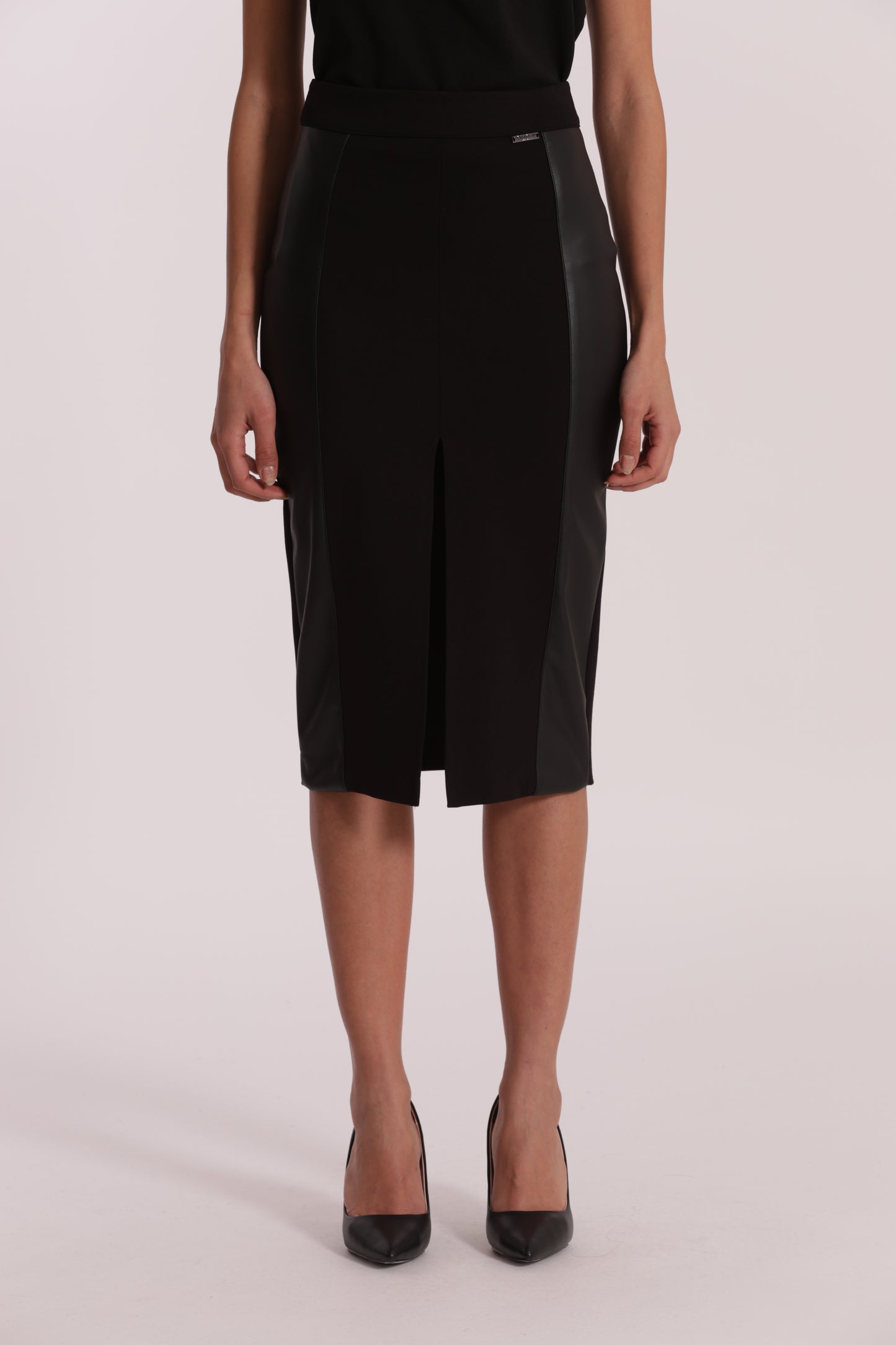 GONNA A TUBINO CON DETTAGLI IN SIMIL PELLE