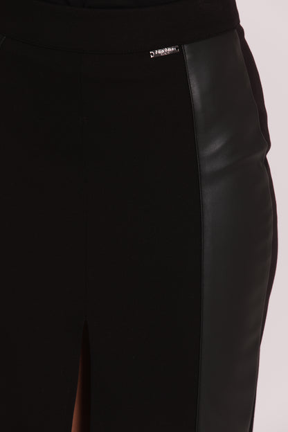 GONNA A TUBINO CON DETTAGLI IN SIMIL PELLE