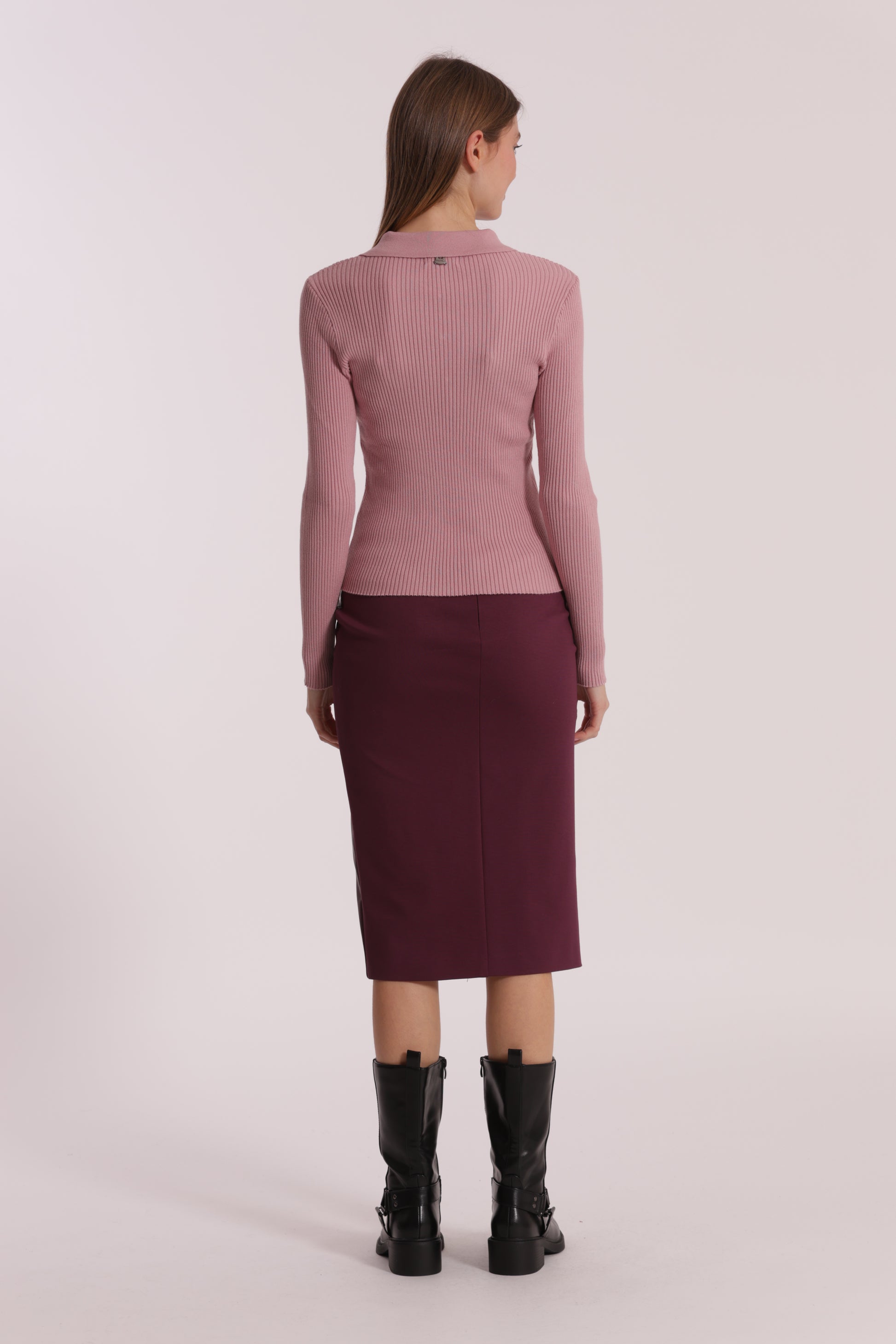 GONNA A TUBINO CON DETTAGLI IN SIMIL PELLE