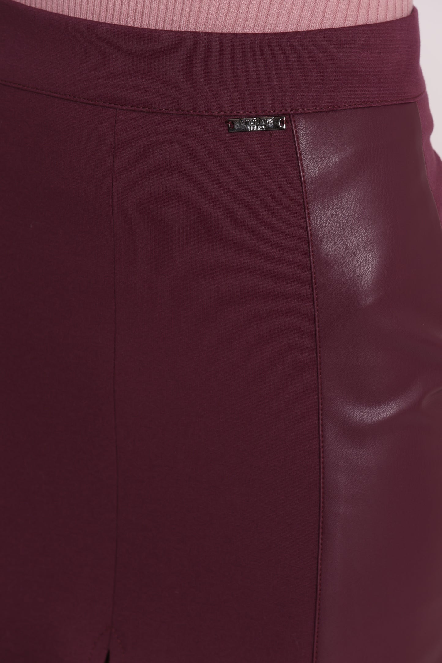 GONNA A TUBINO CON DETTAGLI IN SIMIL PELLE