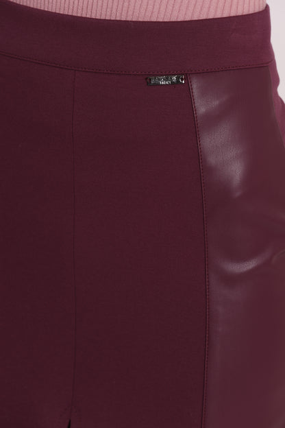 GONNA A TUBINO CON DETTAGLI IN SIMIL PELLE