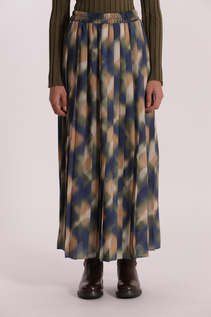 GONNA LUNGA PLISSE FANTASIA CHECK