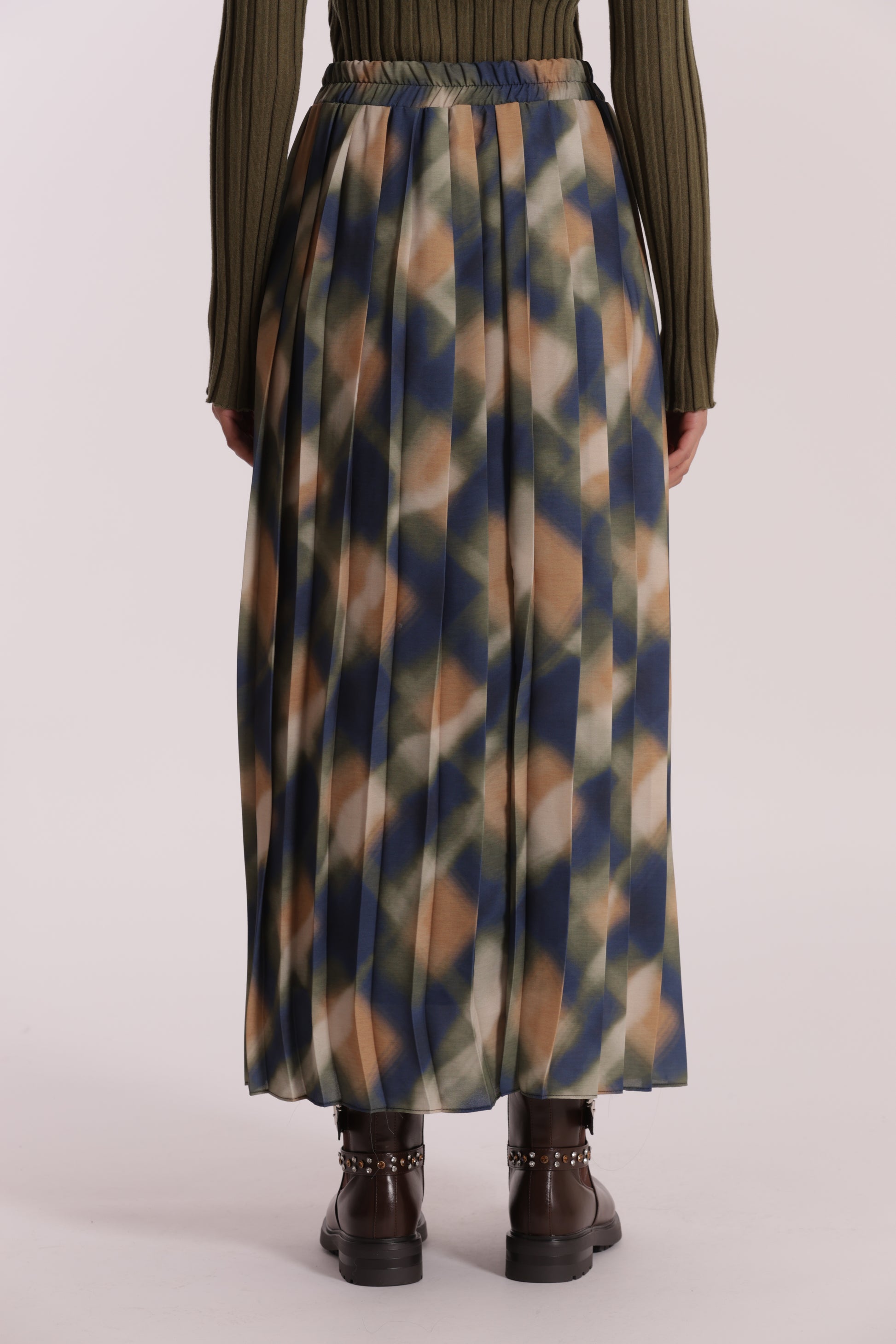 GONNA LUNGA PLISSE FANTASIA CHECK