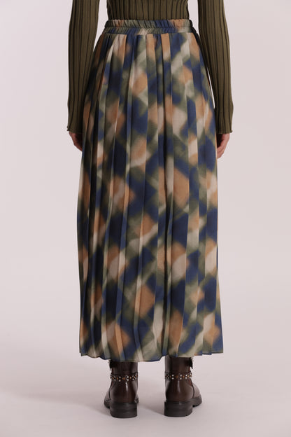 GONNA LUNGA PLISSE FANTASIA CHECK