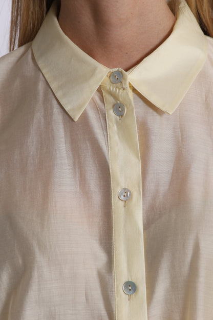 CAMICIA CROPPED IN TESSUTO LEGGERO