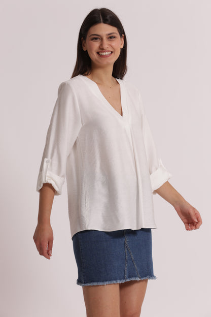 BLUSA CON MANICHE A TRE QUARTI