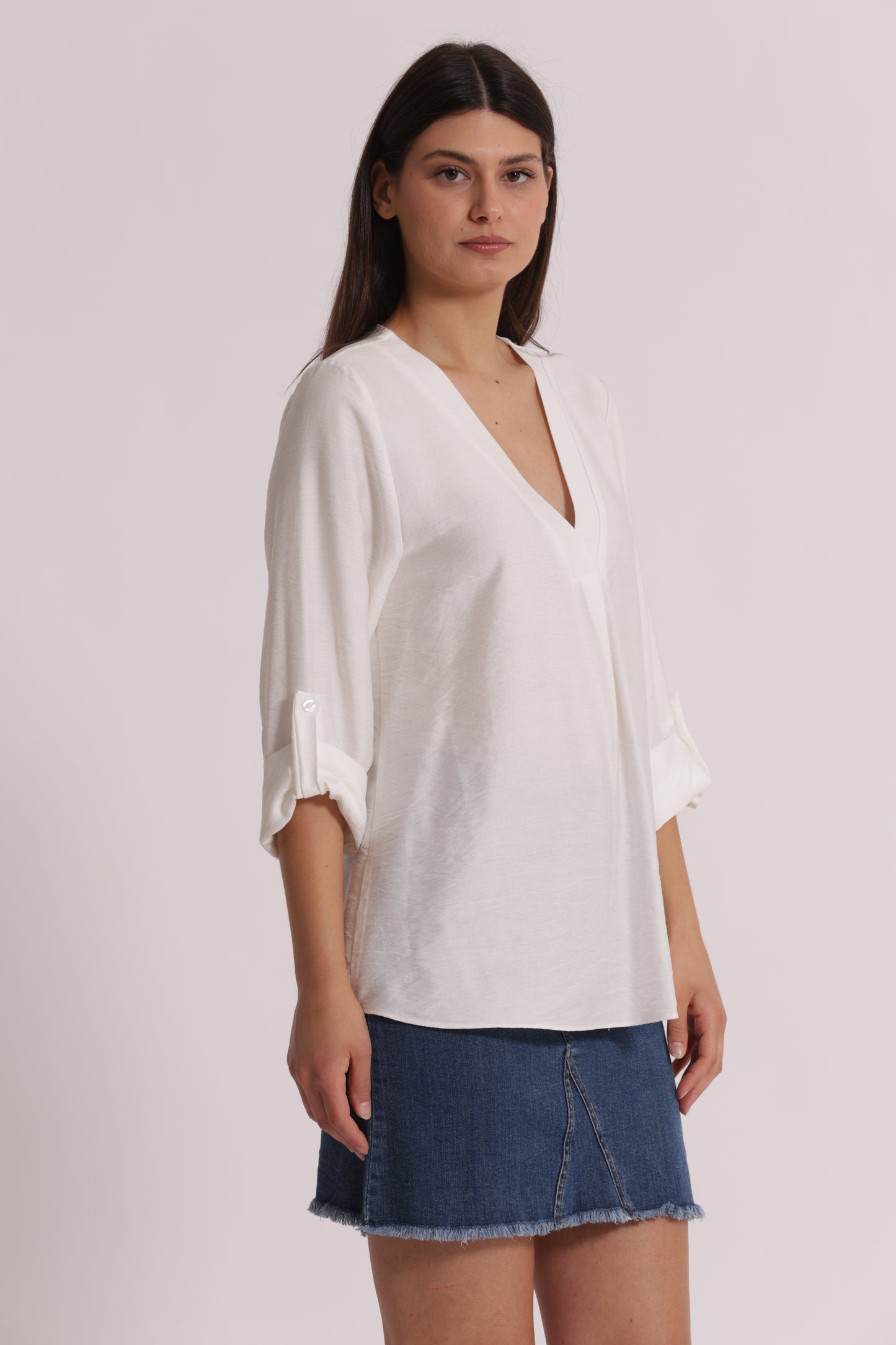 BLUSA CON MANICHE A TRE QUARTI