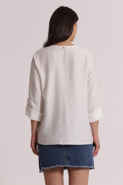 BLUSA CON MANICHE A TRE QUARTI