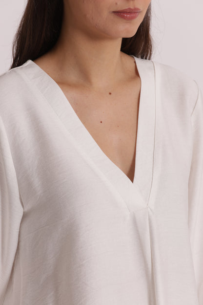 BLUSA CON MANICHE A TRE QUARTI