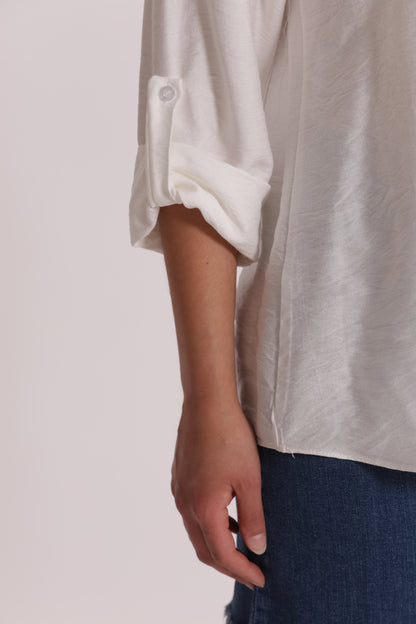 BLUSA CON MANICHE A TRE QUARTI