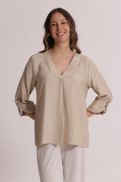 BLUSA CON MANICHE A TRE QUARTI