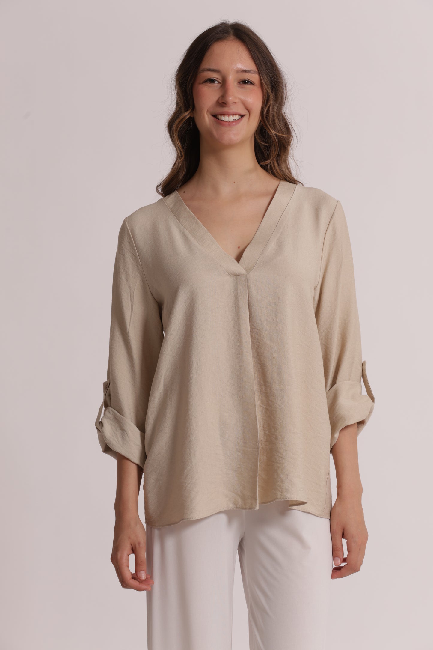 BLUSA CON MANICHE A TRE QUARTI