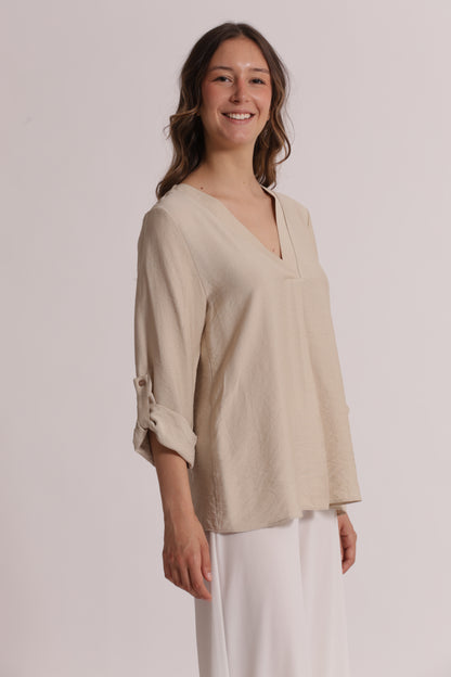 BLUSA CON MANICHE A TRE QUARTI