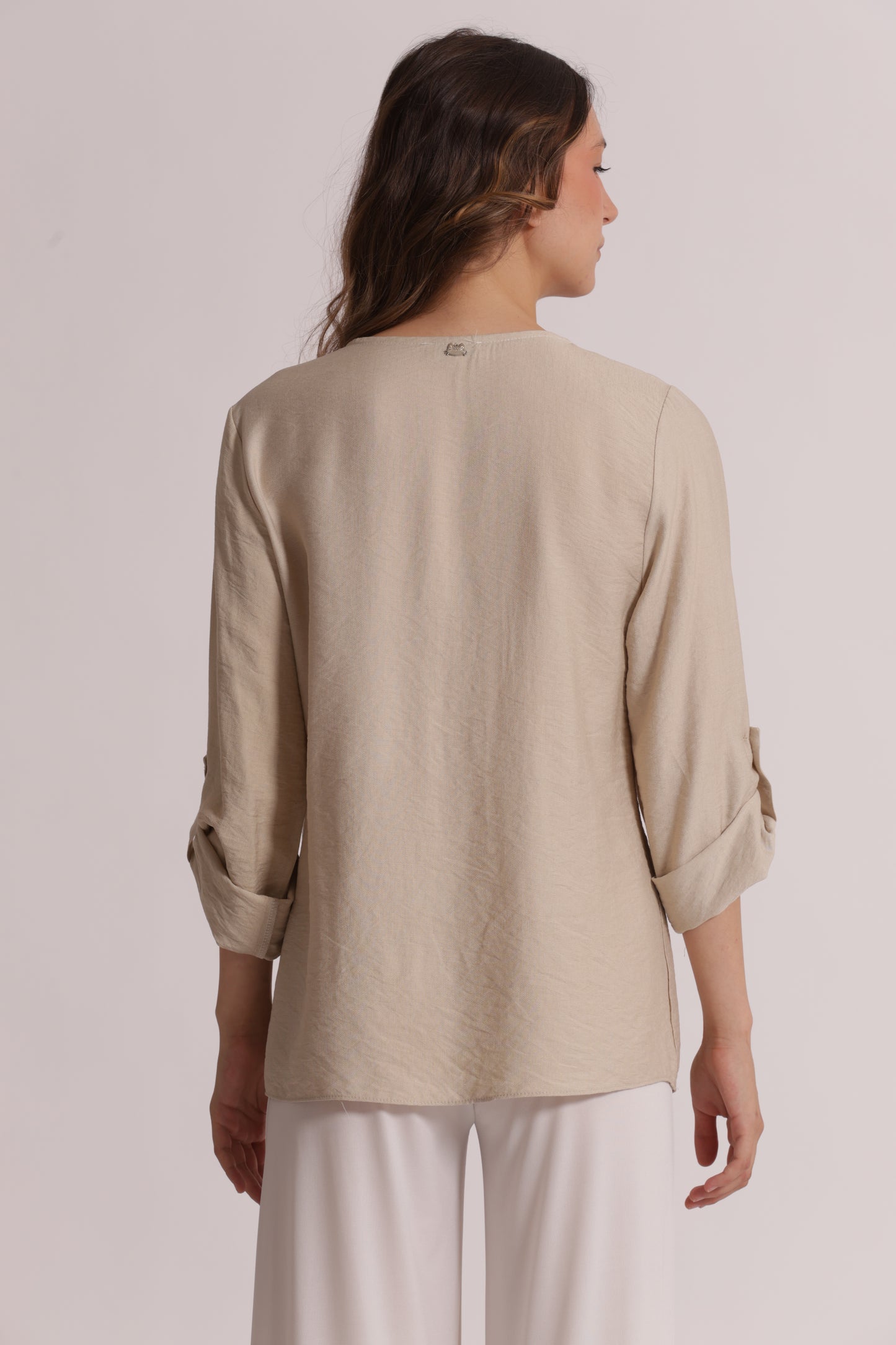BLUSA CON MANICHE A TRE QUARTI