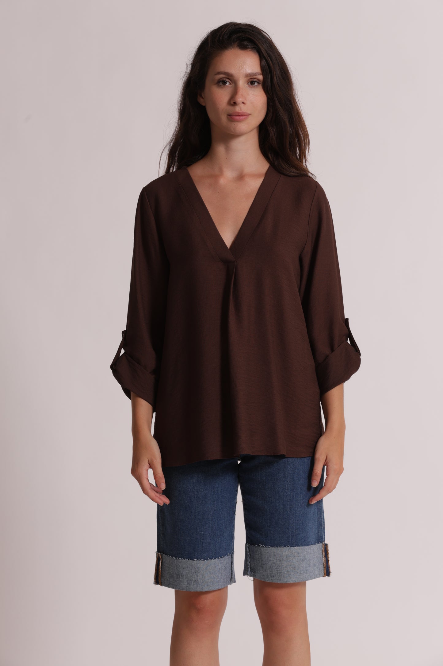 BLUSA CON MANICHE A TRE QUARTI