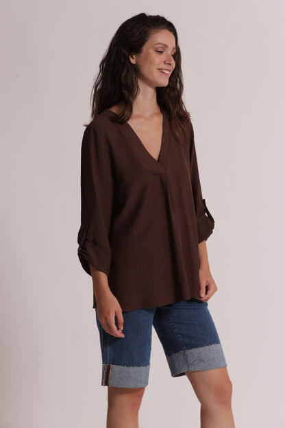 BLUSA CON MANICHE A TRE QUARTI