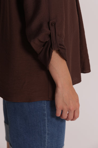 BLUSA CON MANICHE A TRE QUARTI