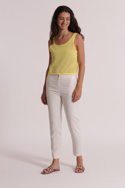 PANTALONE SIGARETTA CON ELASTICO DIETRO