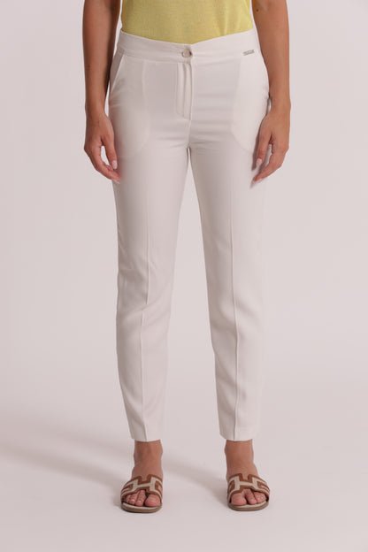 PANTALONE SIGARETTA CON ELASTICO DIETRO