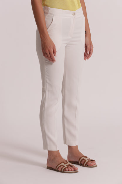 PANTALONE SIGARETTA CON ELASTICO DIETRO